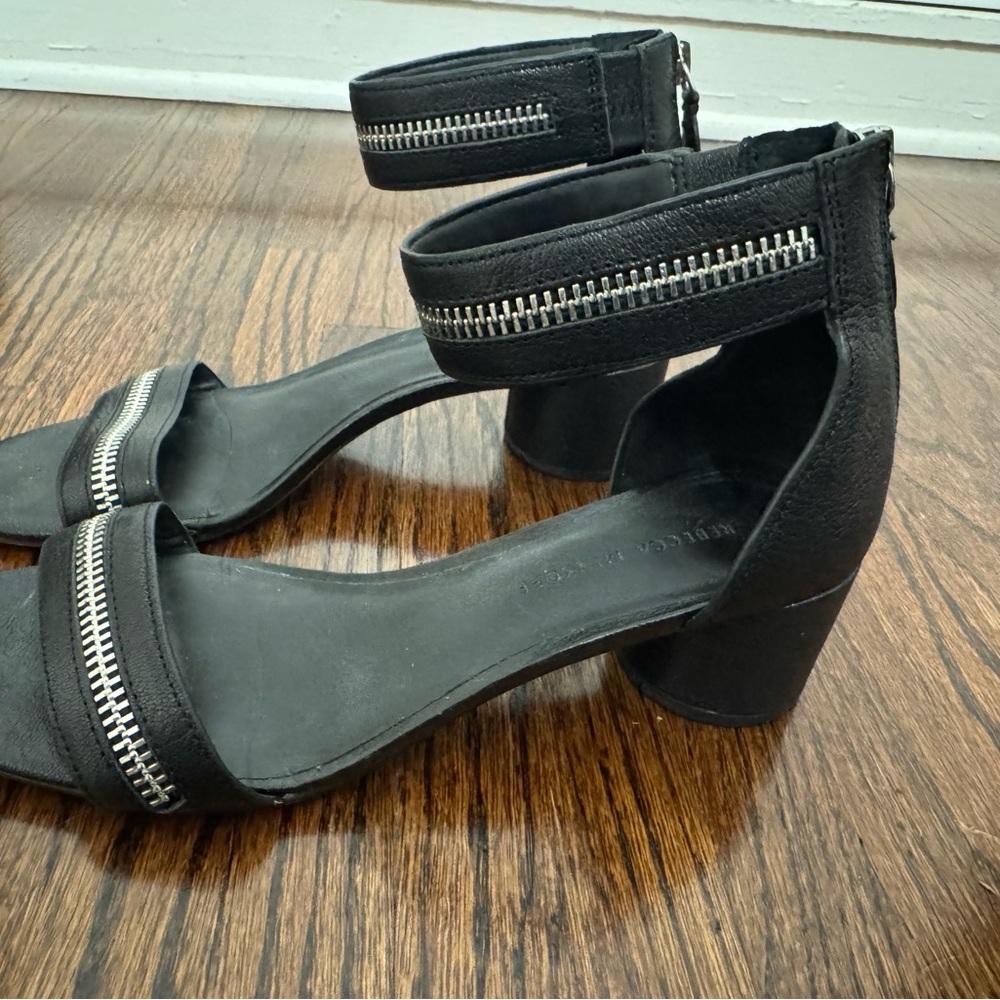 Rebecca Minkoff Black Sandals with Zipper Detail - Picture 2 of 5